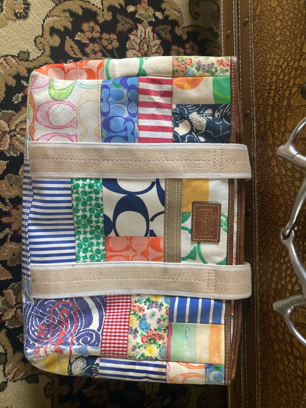 Vintage Coach Hampton Patchwork Tote - Picture 9 of 11